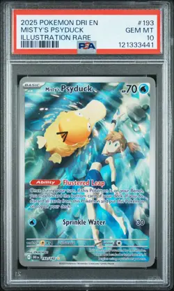 2025 Pokemon En-Destined Rivals Illustration Rare Misty's Psyduck 193/182 PSA 10 - Image 1