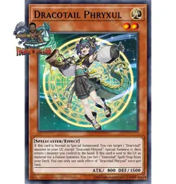 Yugioh! 1x Dracotail Phryxul DOOD-EN023 Secret Rare 1st Ed NM - Image 1