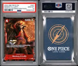 Monkey D. Luffy One Piece 2024 2023 CS Celebration Pack Promo English 007 PSA 10 - Image 3