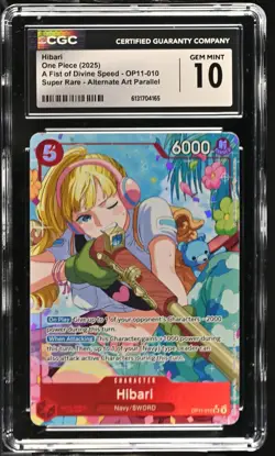 One Piece TCG English Hibari OP11-010 Alt Art SR CGC 10 GEM MINT WAIFU - Image 1