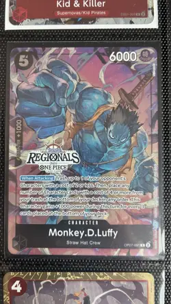 One Piece TCG - Monkey.D.Luffy OP07-091 R AA - Regional Participant Promo 2024! - Image 1