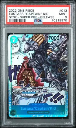 2022 One Piece Starter Deck Eustass "captain" Kid Super Pre-Release PSA 9 - Image 1