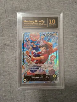 2026 ONE PIECE ADVENTURE ON KAMI'S ISLAND ALT ART 098 MONKEY D. LUFFY TCG 10 - Image 1