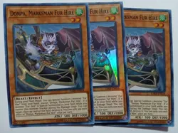 Yugioh Donpa, Marksman Fur Hire X3 Super DASA-EN014 Lightly Played Playset - Image 1