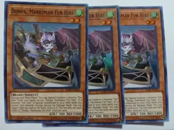 Yugioh Donpa, Marksman Fur Hire X3 Super DASA-EN014 1st Lightly Played Playset - Image 1