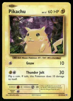 Pikachu (Cracked Ice Holo) 35/108 Holo Holo Rare Deck Exclusives Pokemon MP - Image 1