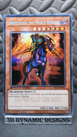 | Yugioh Swift Gaia the Fierce Knight SBCB-EN005 1st Secret Rare NM 🔥 | - Image 1