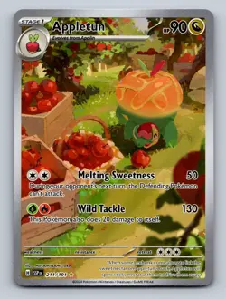 Pokemon TCG Appletun Holo Illustration Rare SV08: Surging Sparks 211/191 - Image 1