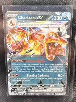 Pokemon Charizard ex 330HP 125/197 SV03 Obsidian Flames Double Rare Tera Holo - Image 1