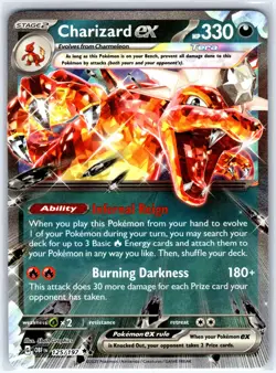 Charizard ex - 125/197 Holo Double Rare SV03: Obsidian Flames - Image 1