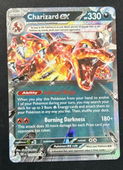 Charizard EX Holo Pokemon Card 125/197 Sv03: Obsidian Flames - Image 1