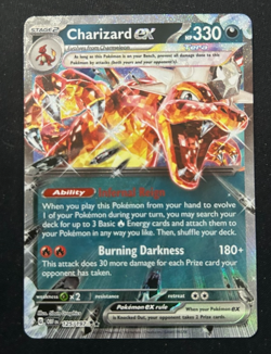 Charizard EX Holo Pokemon Card 125/197 Sv03: Obsidian Flames - Image 3