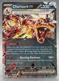 Pokemon - 125/197 Charizard ex SV03 Obsidian Flames OBF Double Rare Holo NM - Image 1
