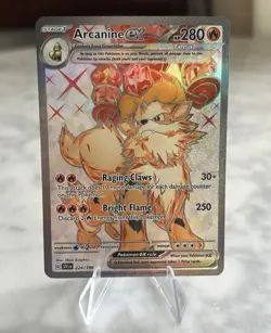 Pokemon TCG Arcanine ex Scarlet & Violet Base Set 224/198 Holo Ultra Rare - Image 1