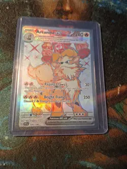 Pokemon TCG Scarlet & Violet Arcanine EX Holo Card 224/198 - Image 1