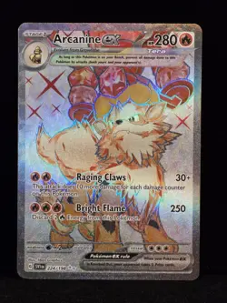 Arcanine ex 224/198 SV01: Scarlet & Violet Base Set Holo Full Art Mint Condition - Image 1