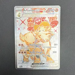Arcanine ex 224/198 SV01 Scarlet & Violet Base Set Full Art Holo UR EX 280HP - Image 1
