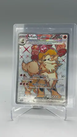 Pokemon TCG Arcanine ex Scarlet & Violet Base Set 224/198 Holo Ultra Rare - Image 1