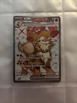 Pokemon TCG Arcanine EX Scarlet Violet Base Set Holo Ultra Rare Card 224/198 - Image 1