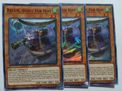Yugioh Recon, Scout Fur Hire X3 Super DASA-EN015 Lightly Played Playset - Image 1