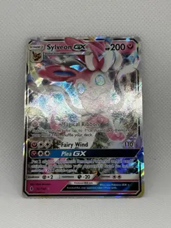 Sylveon GX 92/145 Sun & Moon Guardians Rising Near Mint Pokemon Card - Image 1