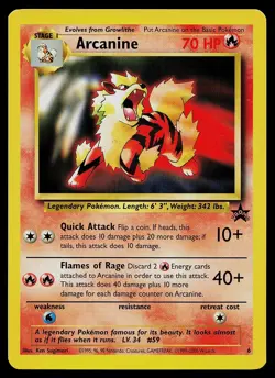 Pokemon Card - Arcanine Wotc Black Star Promo 6 Promo - Image 1