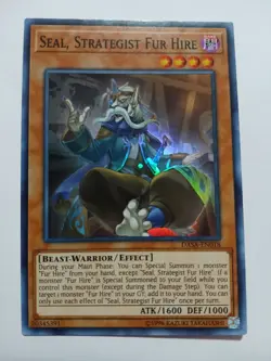 Yugioh Seal, Strategist Fur Hire Super DASA-EN018 Lightly Played - Image 1