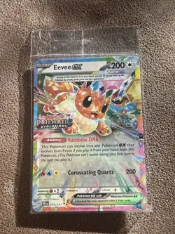 SEALED Prismatic Evolutions #75/131 Eevee EX Surprise Box Stamped Promo Card NM - Image 1