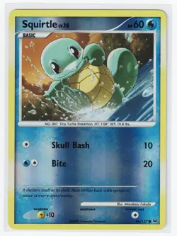 Squirtle 96/127 Platinum Reverse Holo 2009 Nintendo Pokemon Card - Image 1