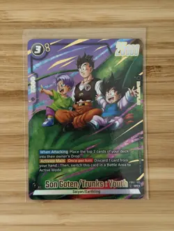 Bandai DBS Card Game Son Goten/Trunks: Youth FB07-105 SR Foil Alt Art - Image 1