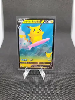 Surfing Pikachu V 008/025 - Celebrations - Ultra Rare Holo Pokemon Card NM - Image 1
