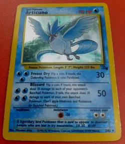 Articuno Fossil 2/62 Unlimited Holo Rare Pokemon Card WOTC DM - Image 1