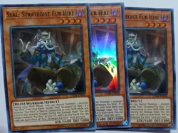 Yugioh Seal, Strategist Fur Hire X3 Super DASA-EN018 Lightly Played Playset - Image 1