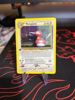 Pokemon TCG Porygon2 12/64 1st Edition Holo Rare Neo Revelation Card - Image 1