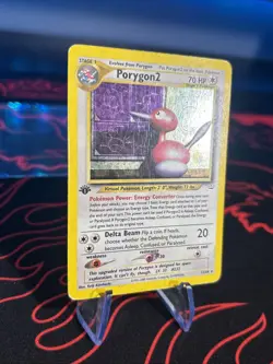 Pokemon TCG Porygon2 12/64 1st Edition Holo Rare Neo Revelation Card - Image 3