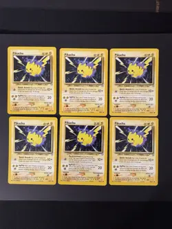 Pikachu 70/111 Neo Genesis Unlimited Common Pokemon Card x6 - Image 1