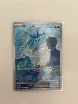 Mantyke 189/182 Paradox Rift Illustration Full Art Holo Pokemon Card - Image 1