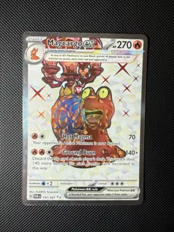 NM Magcargo ex 191/167 Twilight Masquerade Ultra Rare Pokemon Card - Image 1