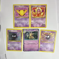 Vintage Nintendo Pokemon TCG 5 Card Psychic Lot Drowzee Jynx Gastly Kadabra Holo - Image 1