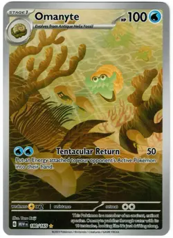 Omanyte 180/165 Scarlet Violet 151 Illustration Rare Pokemon Card - Image 2