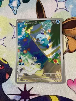 Pokemon Card Oshawott 105/086 White Flare Illustration Rare Near Mint - Image 1