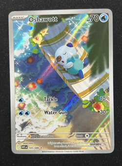 Pokemon TCG White Flare Oshawott Illustration Rare 105/086 -Near Mint Pack Fresh - Image 1