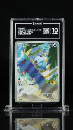 Oshawott 105/086 TAG 10 GEM MINT Graded Illustration Rare - 2025 SV White Flare - Image 1
