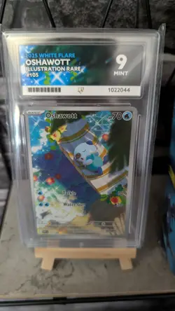 Oshawott Illustration Rare Pokemon White Flare Card 105/086 English Ace 9 - Image 1