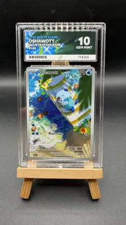 Pokemon TCG Oshawott 105/086 Illustration Rare White Flare Gem Mint Ace 10 - Image 1