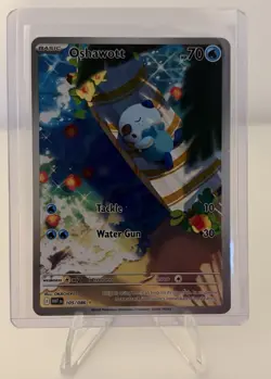 Pokemon TCG Oshawott 105/086 White Flare IR Holo, Pack fresh - Image 2