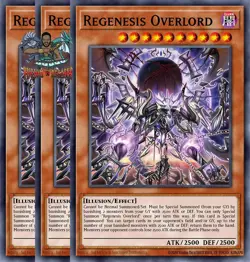Yugioh! 3x Regenesis Overlord DOOD-EN022 Super Rare 1st Ed NM - Image 1