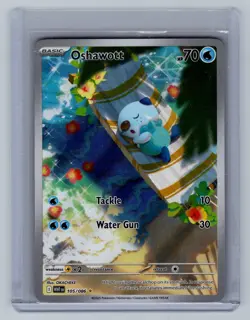 Pokemon TCG - S&V - White Flare - Oshawott 105/086 - Illustration Rare - NM - Image 1