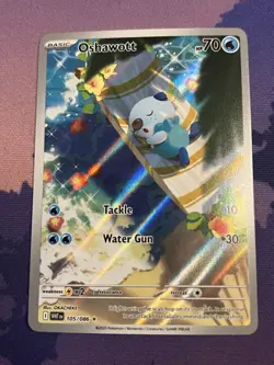Pokemon TCG Oshawott 105/086 Illustration Rare White Flare NM - Image 1