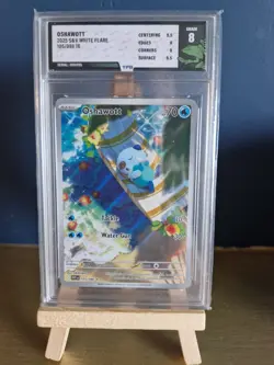 Pokemon TCG Oshawott Illustration Rare White Flare Card 105/086 TFG 8 - Image 1